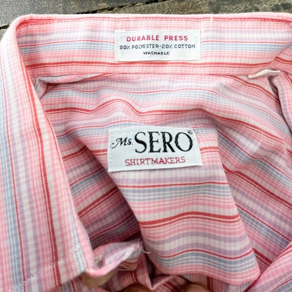 Vintage Ms. SERO Deadstock Women's Long Sleeve Blouse Shirt Deadstock Retro - Picture 2 of 8